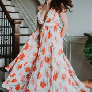 White Floral Maxi Dress